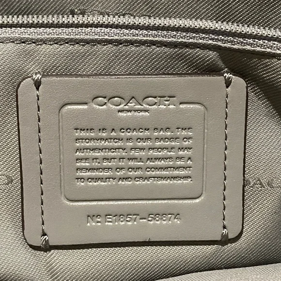 Authentic COACH Pebble Grey Prairie Satchel - Picture 6 of 14